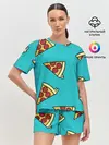 Женская пижама с шортами / пицца