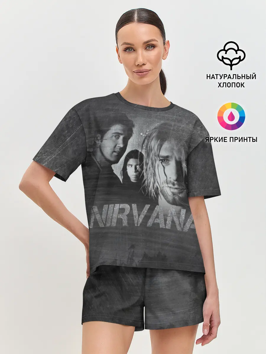 Женская пижама с шортами / Нирвана