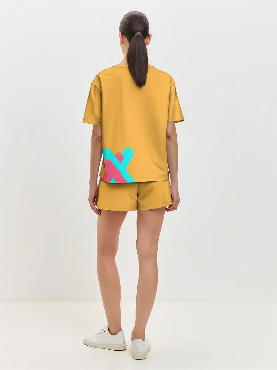 Женская пижама с шортами / Mo-Ri прыгает