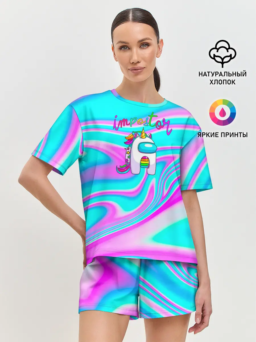 Женская пижама с шортами / Impostor Unicorn