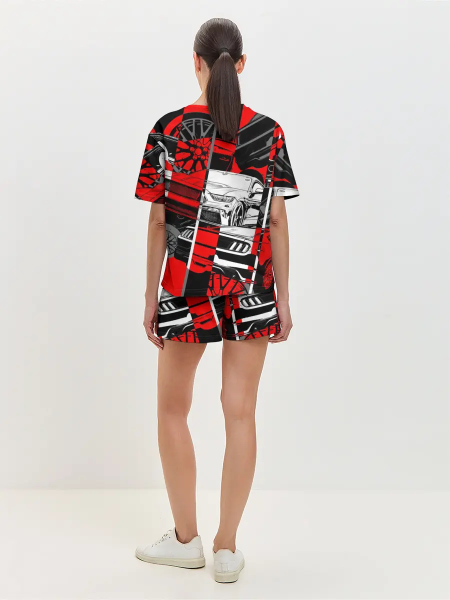 Женская пижама с шортами / Автомобили