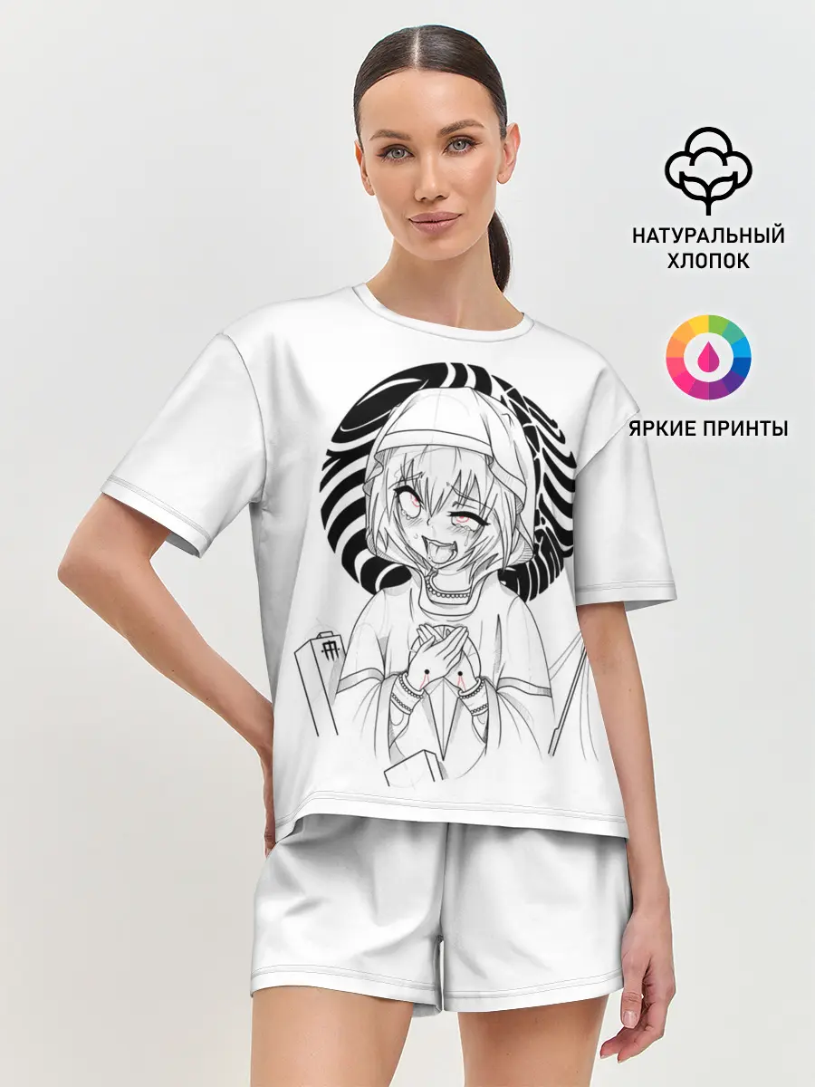 Женская пижама с шортами / Ahegao