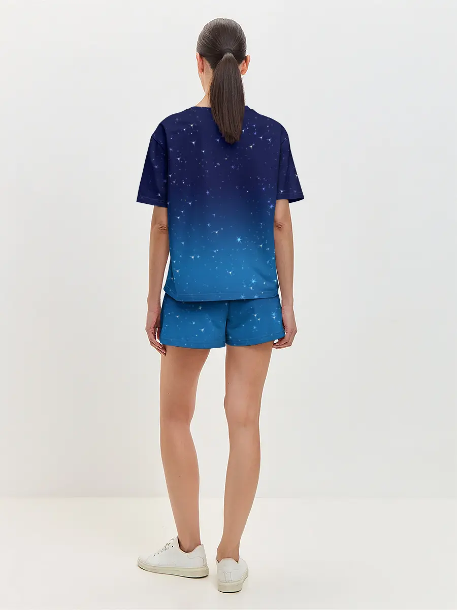 Женская пижама с шортами / Звездное небо