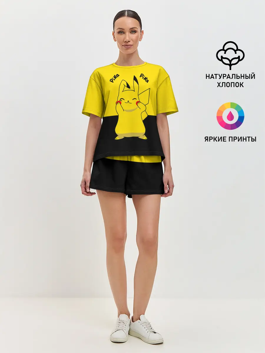 Женская пижама с шортами / Пикачу пика-пика
