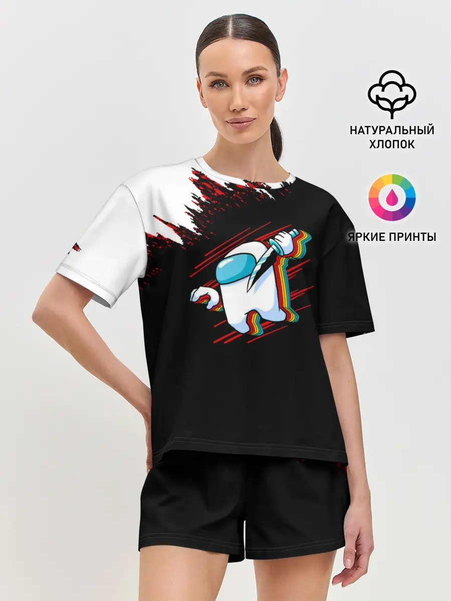 Женская пижама с шортами / Among Us