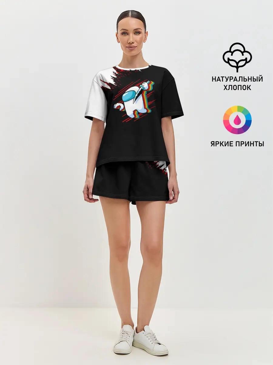 Женская пижама с шортами / Among Us