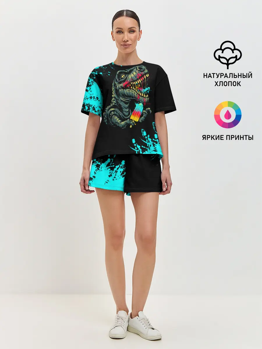 Женская пижама с шортами / Godzilla