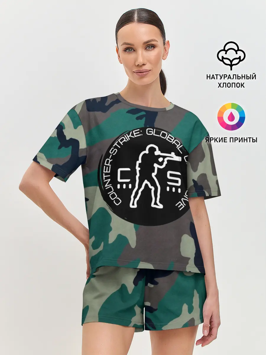 Женская пижама с шортами / символика CStrike