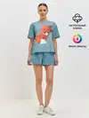 Женская пижама с шортами / лиса