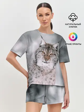 Женская пижама с шортами / Рысь