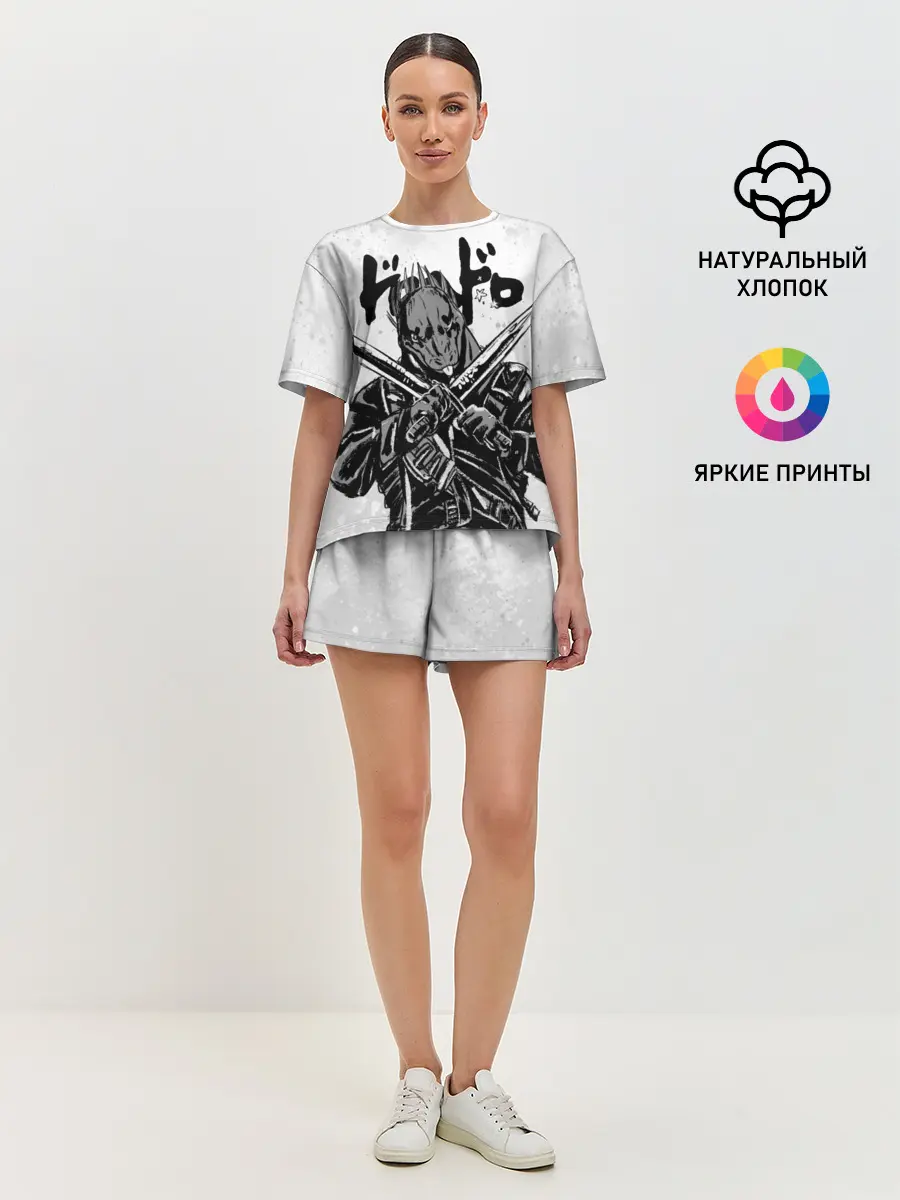 Женская пижама с шортами / Кайман с мечами Дорохедоро