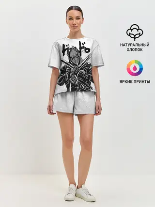 Женская пижама с шортами / Кайман с мечами Дорохедоро