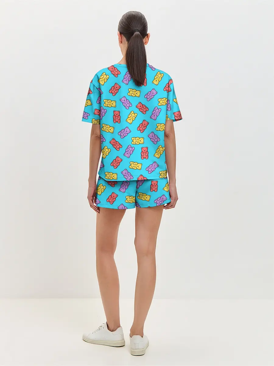 Женская пижама с шортами / Мармеладные мишки