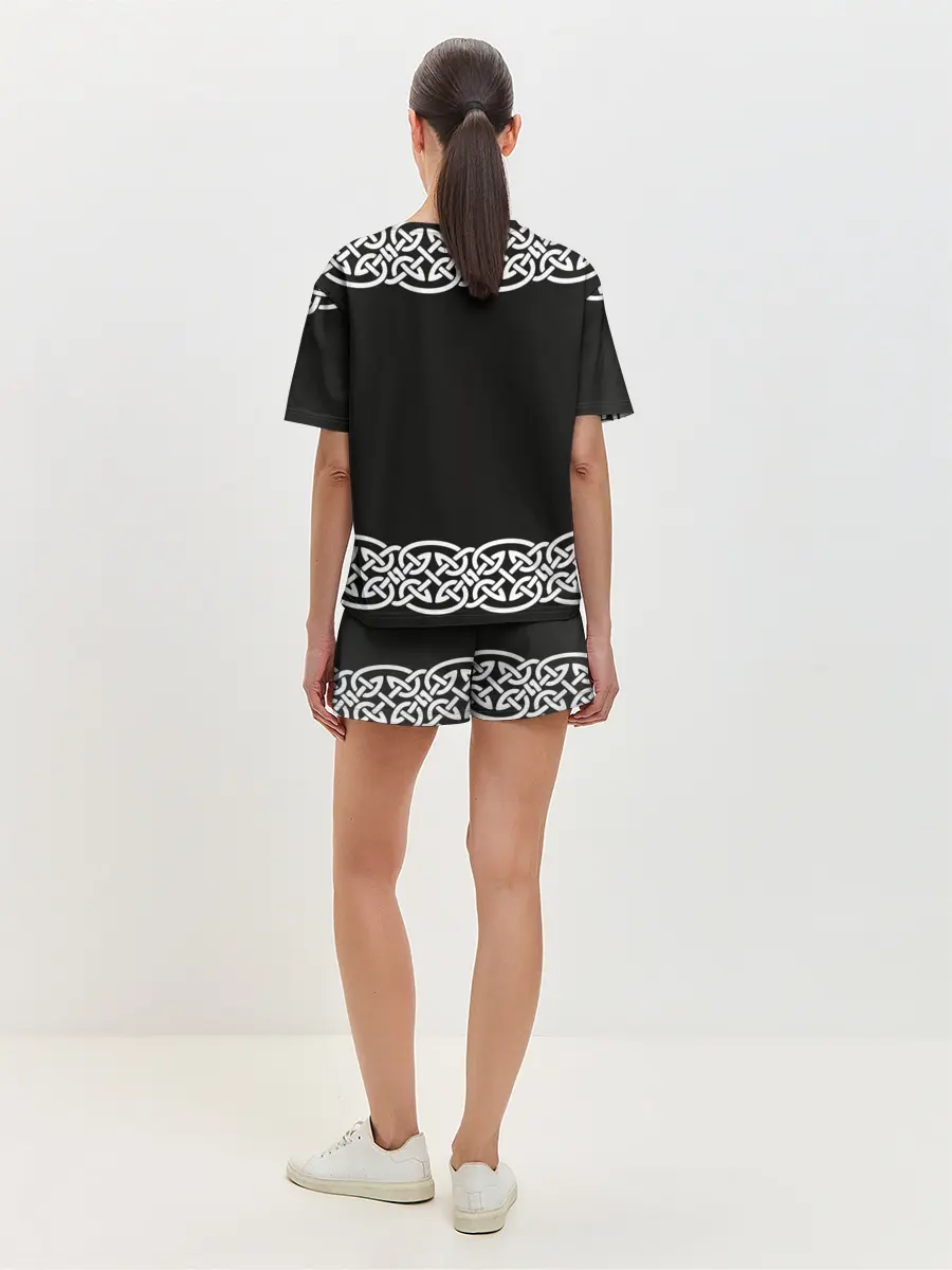 Женская пижама с шортами / Рингерике олень белый 3D