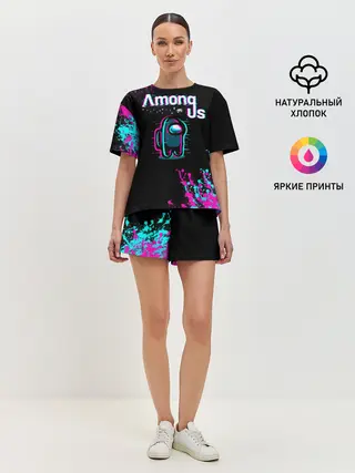 Женская пижама с шортами / Among Us
