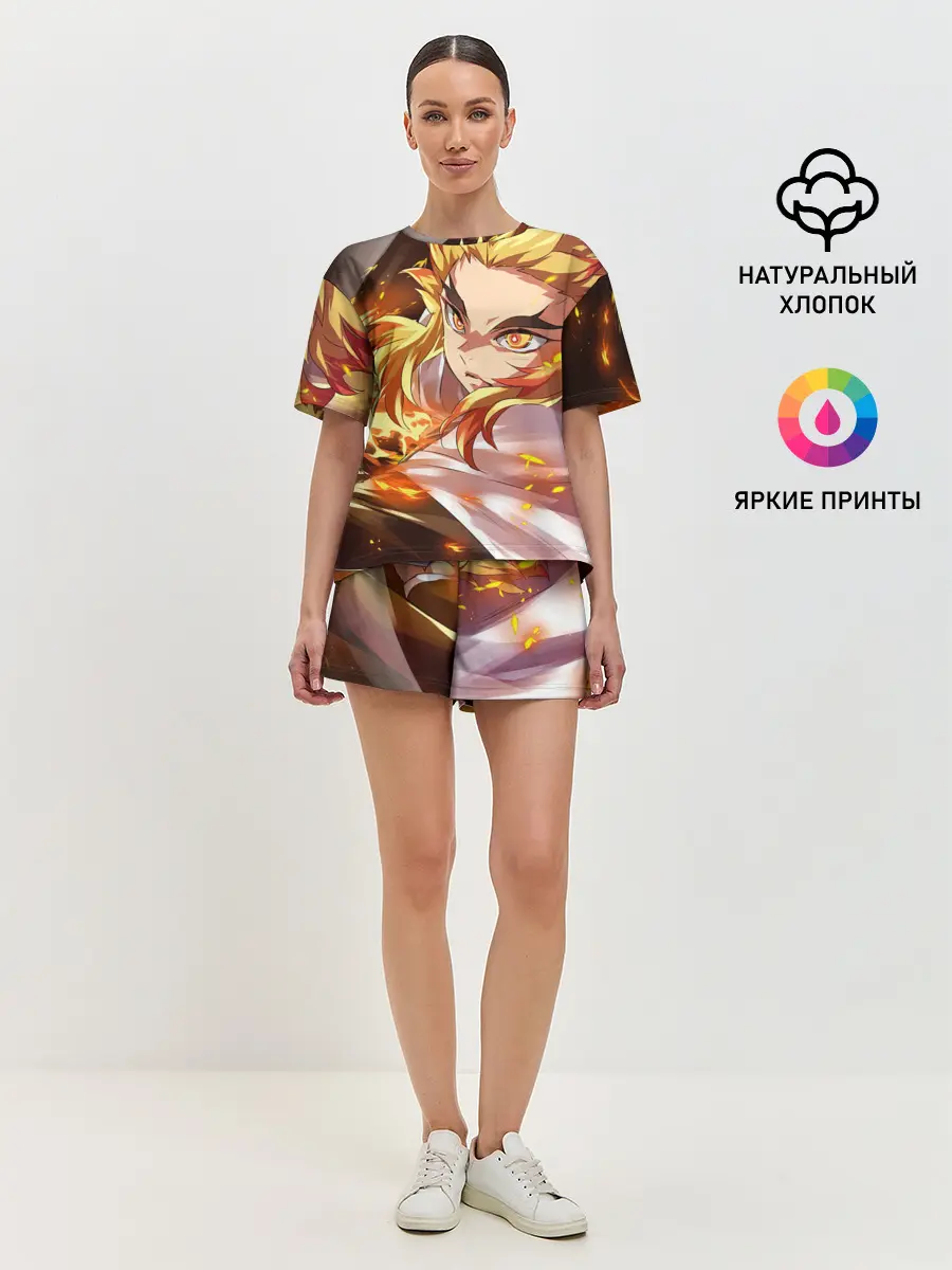 Женская пижама с шортами / Клинок Рассекающий Демонов