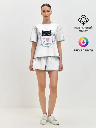Женская пижама с шортами / Я Люблю Спать