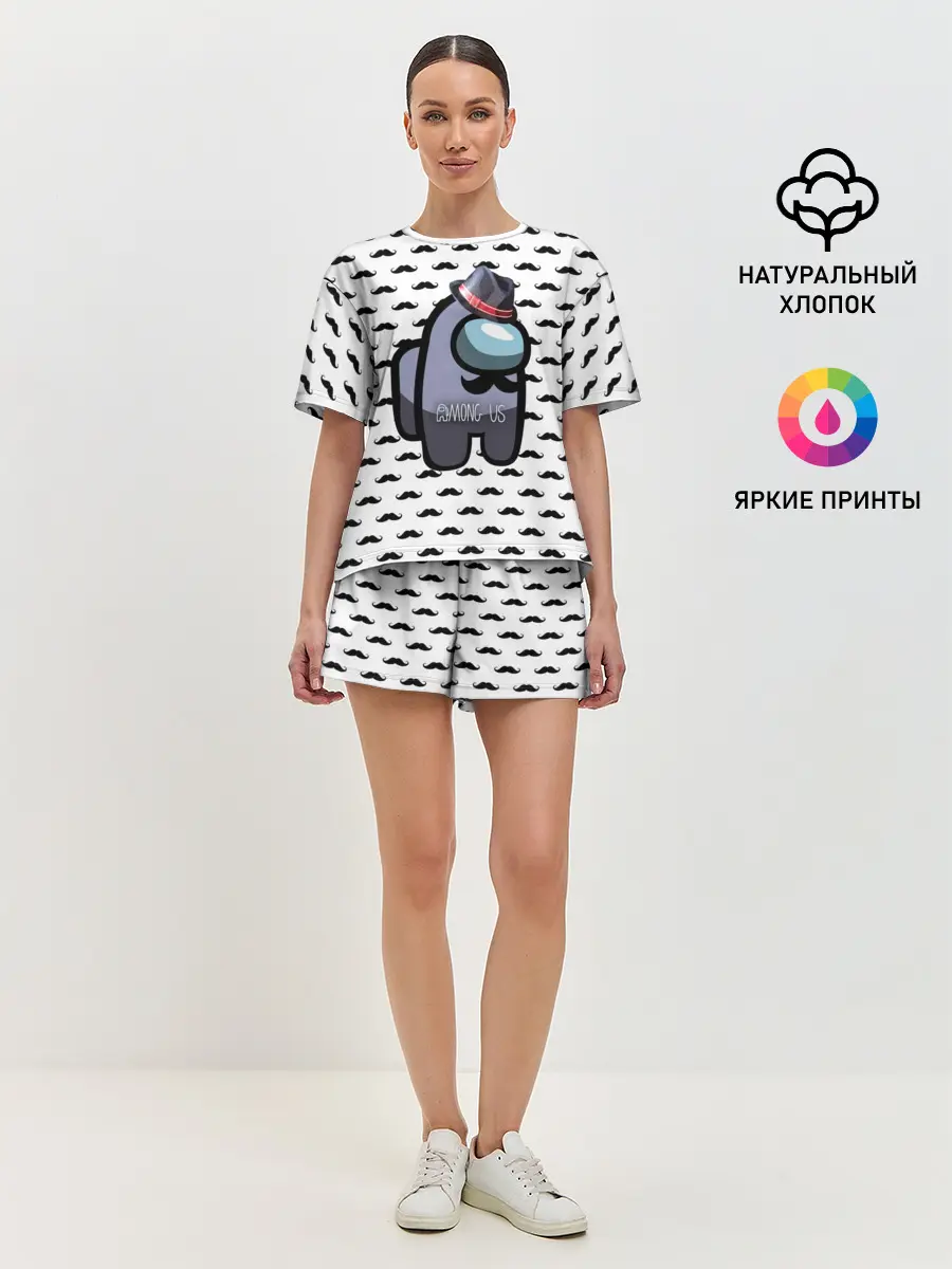 Женская пижама с шортами / Among Us