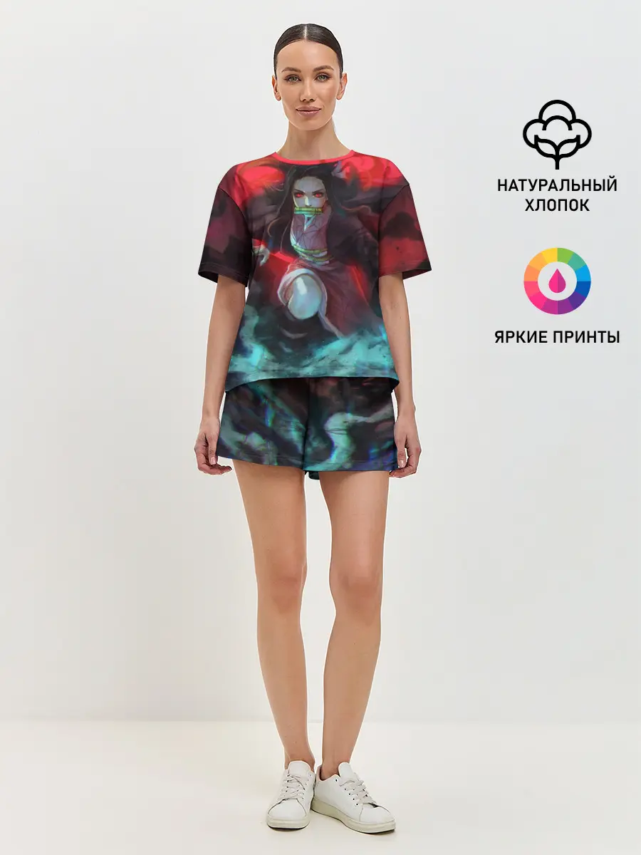 Женская пижама с шортами / НЕЗУКО ИЗ КЛИНКА