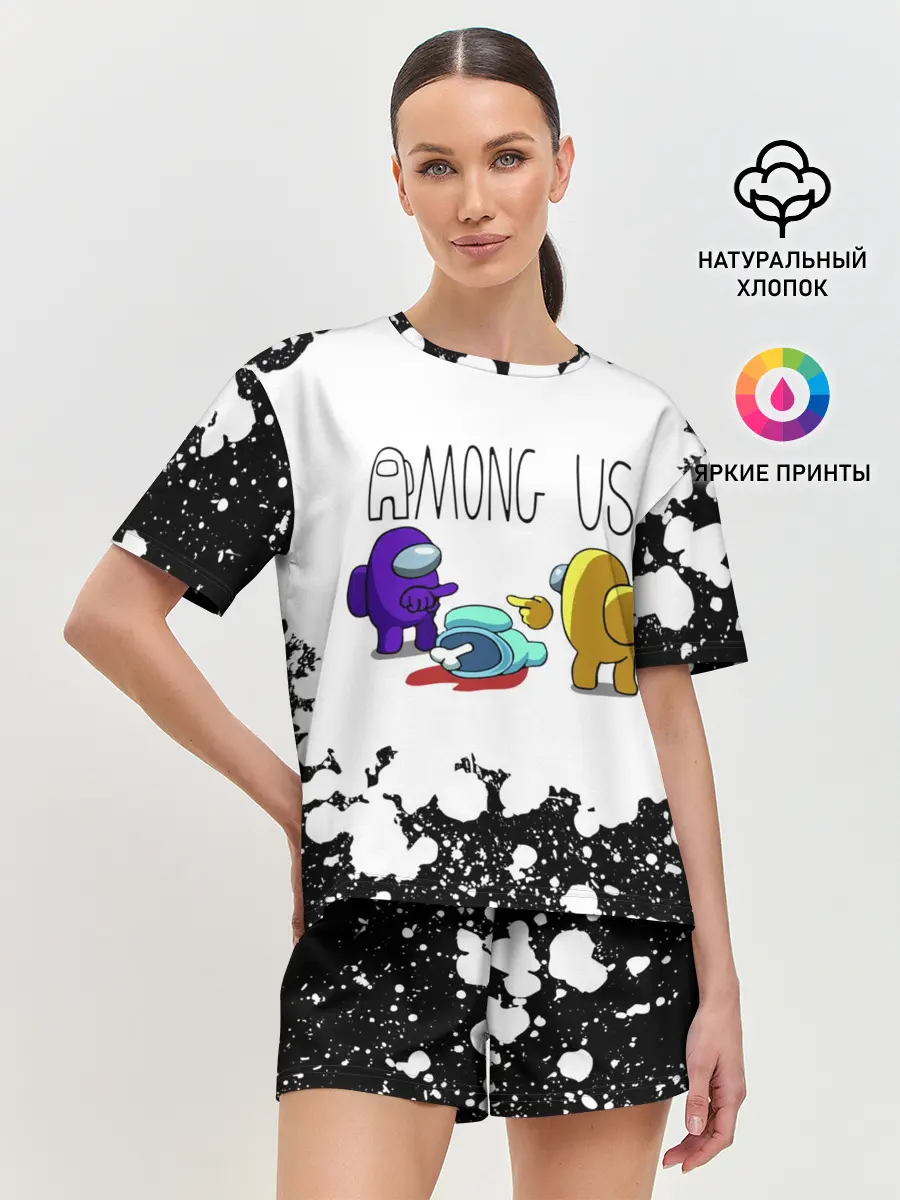 Женская пижама с шортами / Among Us