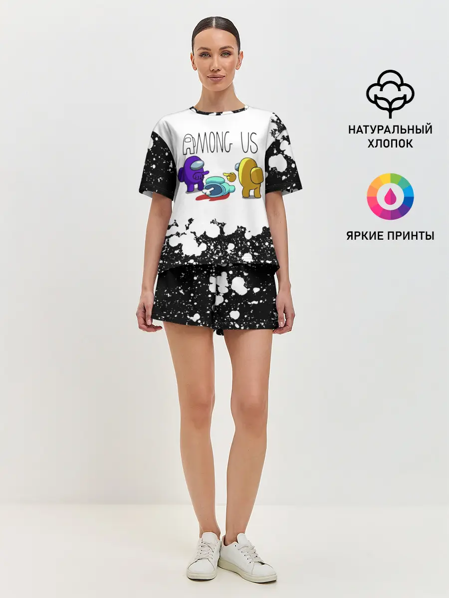 Женская пижама с шортами / Among Us