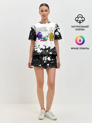Женская пижама с шортами / Among Us