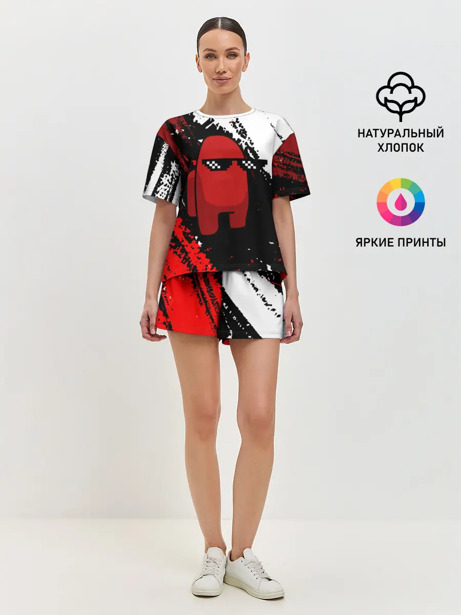 Женская пижама с шортами / Among Us Sus Life Imposter.