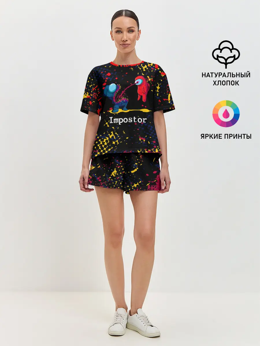 Женская пижама с шортами / Among Us - Impostor.