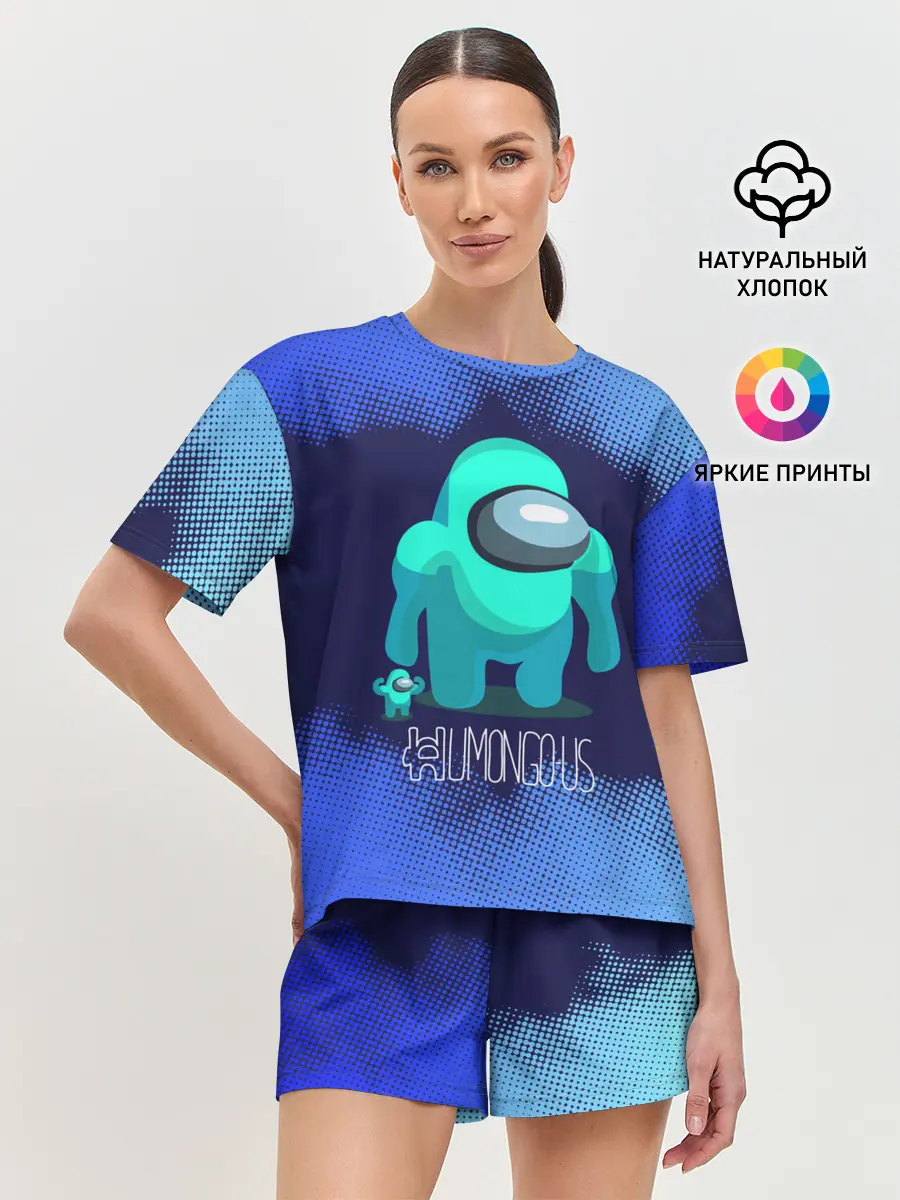 Женская пижама с шортами / Among Us.