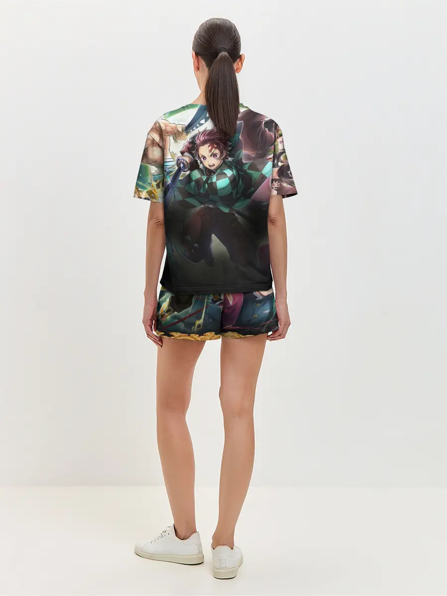 Женская пижама с шортами / КЛИНОК РАССЕКАЮЩИЙ ДЕМОНОВ