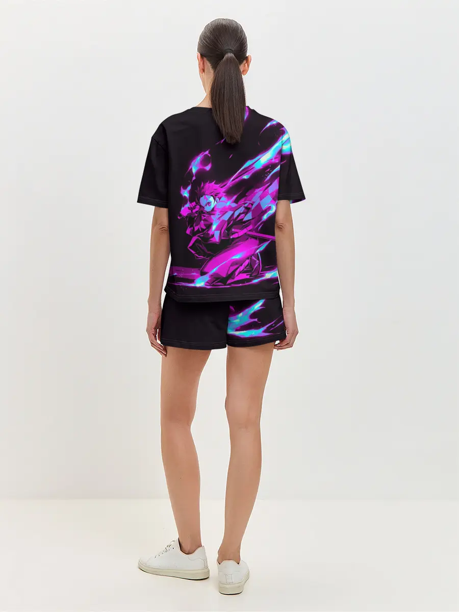 Женская пижама с шортами / НЕОНОВЫЙ ТАНДЖИРО