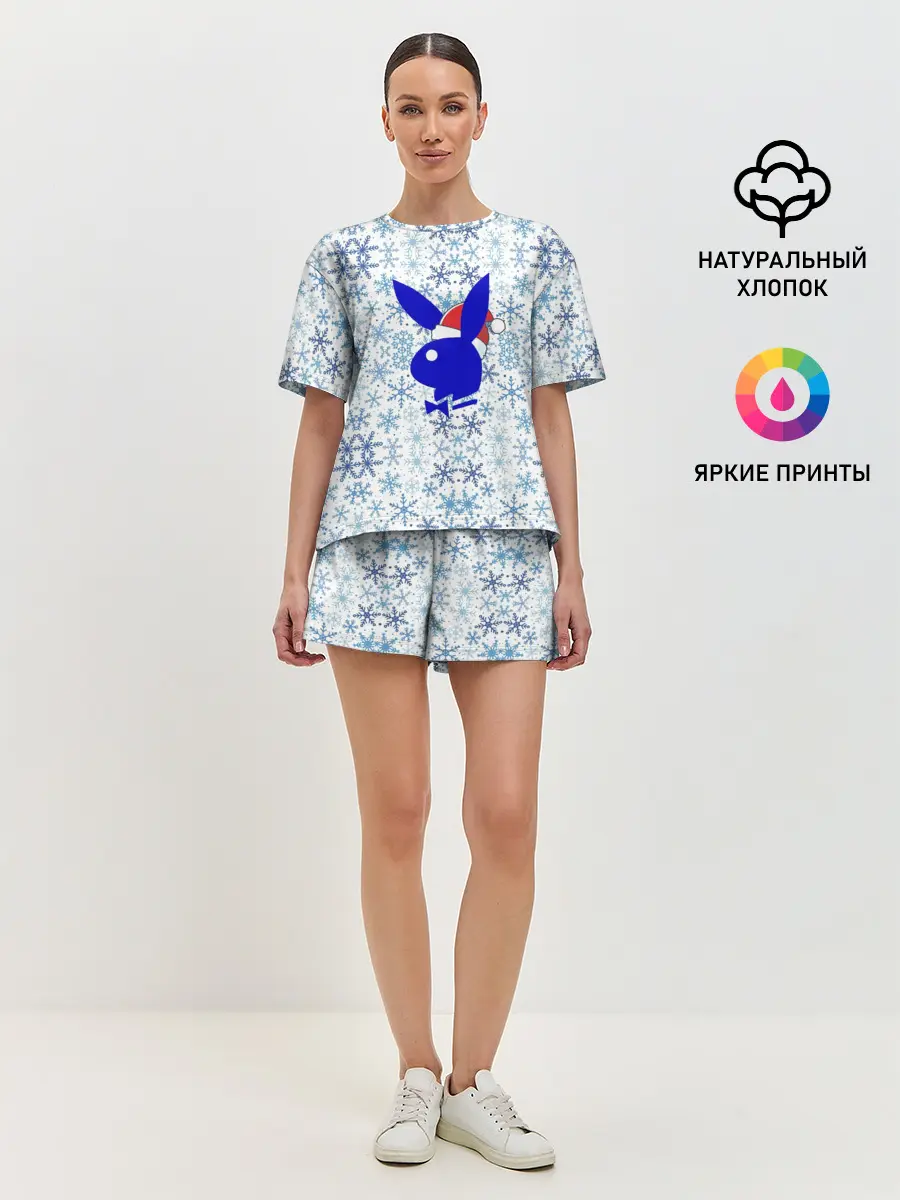 Женская пижама с шортами / PLAYBOY - NEW YEAR