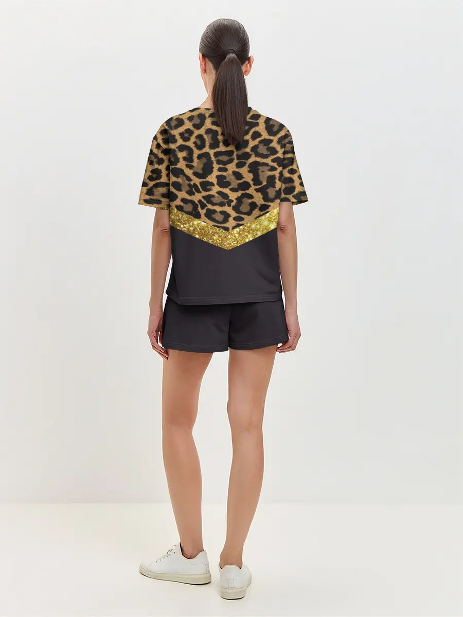 Женская пижама с шортами / Леопардовый принт