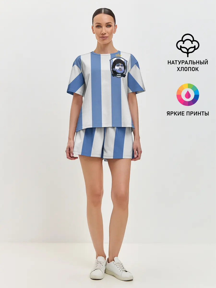 Женская пижама с шортами / Диего Армандо Марадона D10S