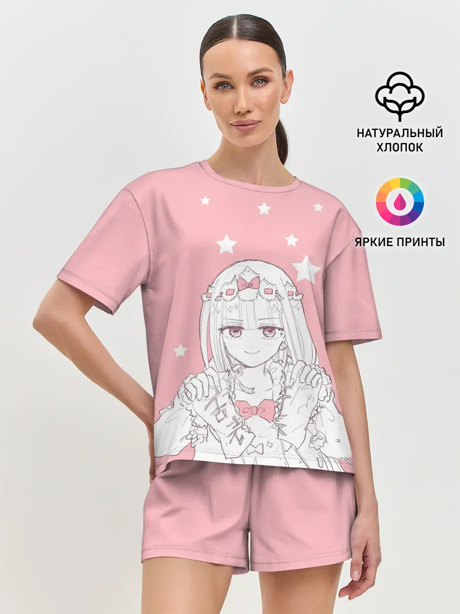 Женская пижама с шортами / Сон в замке демона