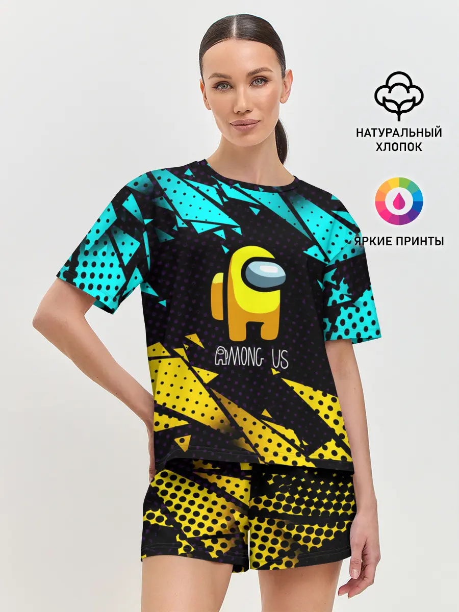 Женская пижама с шортами / AMONG US / АМОНГ АС