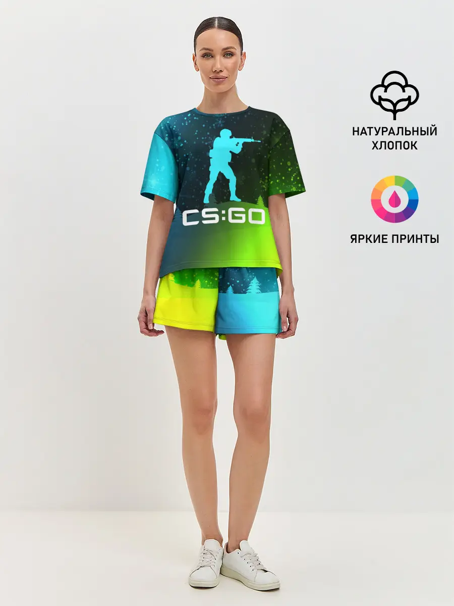 Женская пижама с шортами / CS GO | КС ГО - Снежный