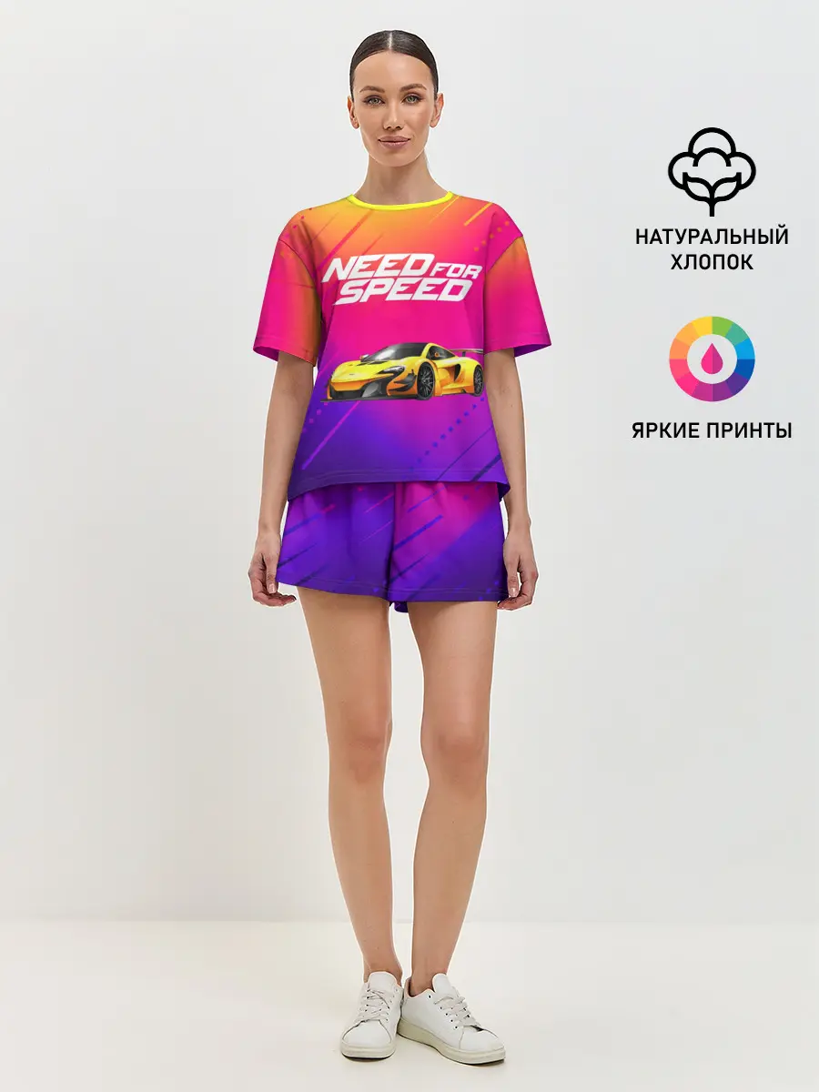 Женская пижама с шортами / NEED FO SPEED