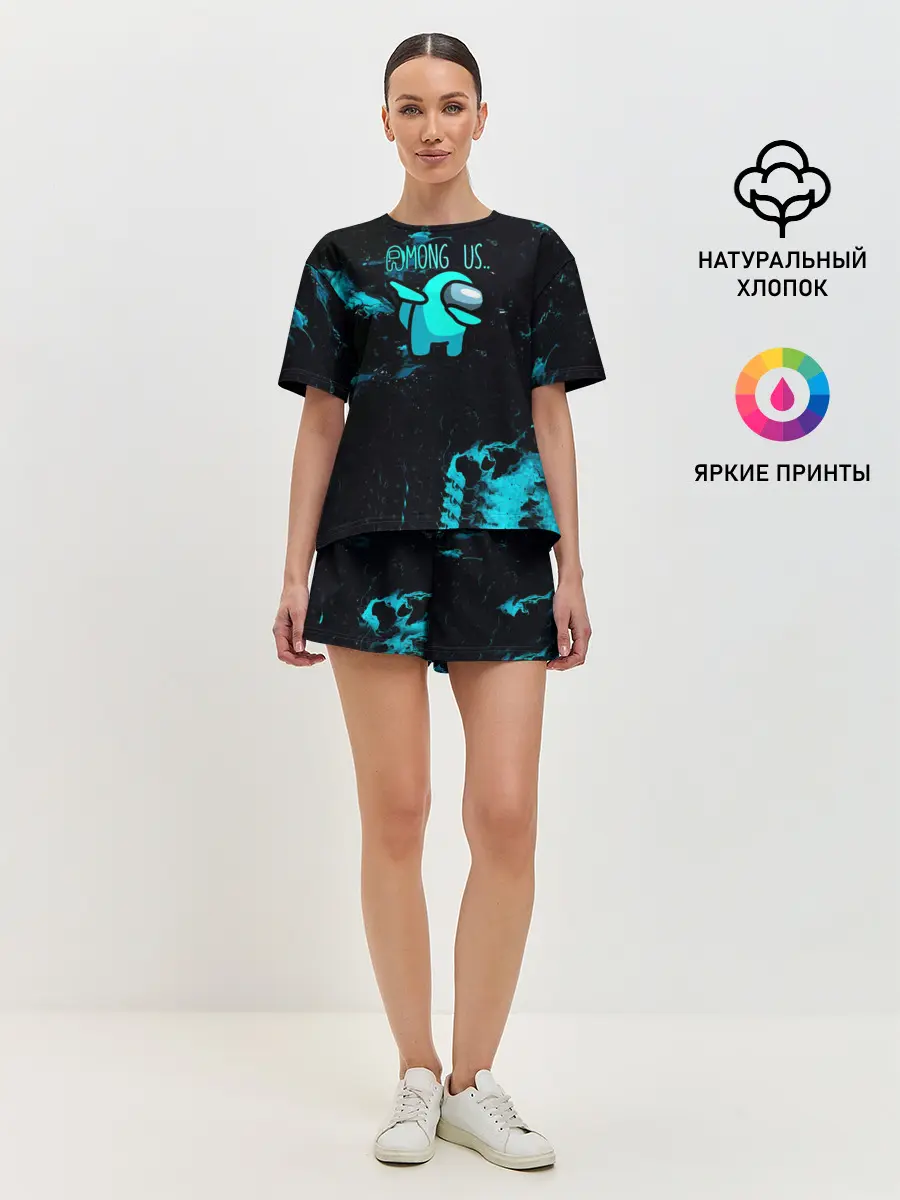 Женская пижама с шортами / Among Us Dab