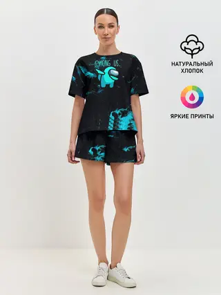 Женская пижама с шортами / Among Us Dab