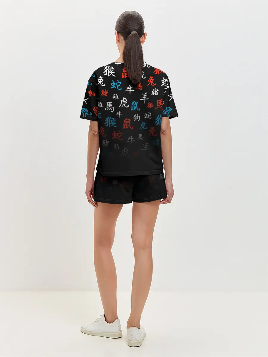 Женская пижама с шортами / DARLING IN THE FRANXX иероглифы