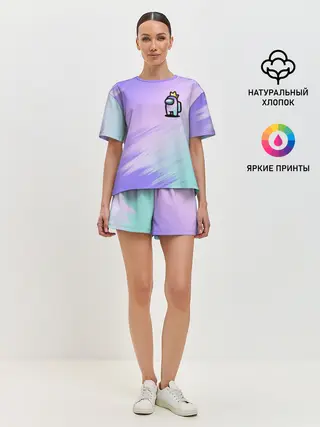 Женская пижама с шортами / AMONG US GRADIENT