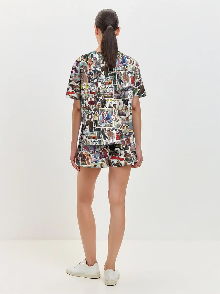 Женская пижама с шортами / GTA Sticker Bombing