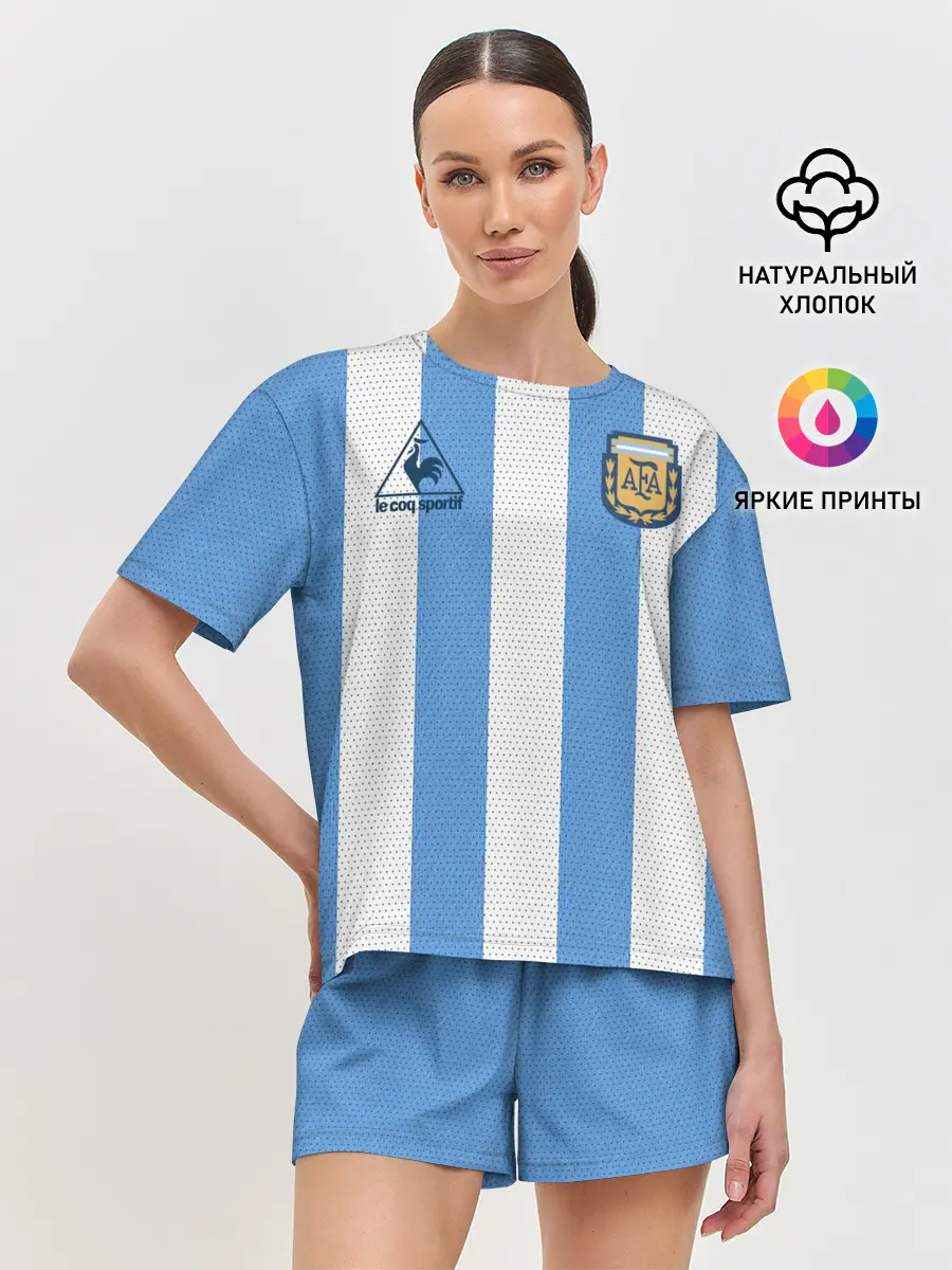 Женская пижама с шортами / Джерси Марадоны с автографом