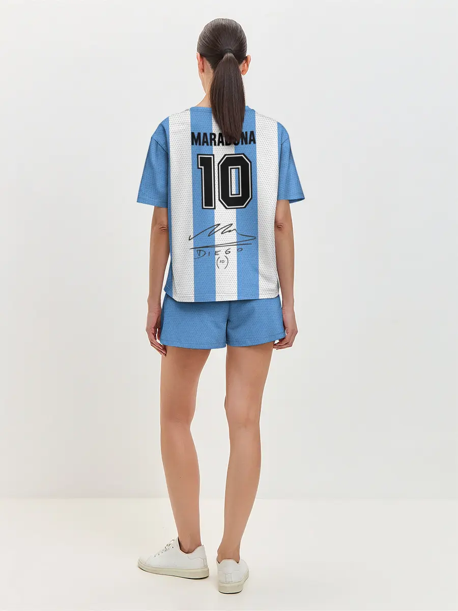 Женская пижама с шортами / Джерси Марадоны с автографом