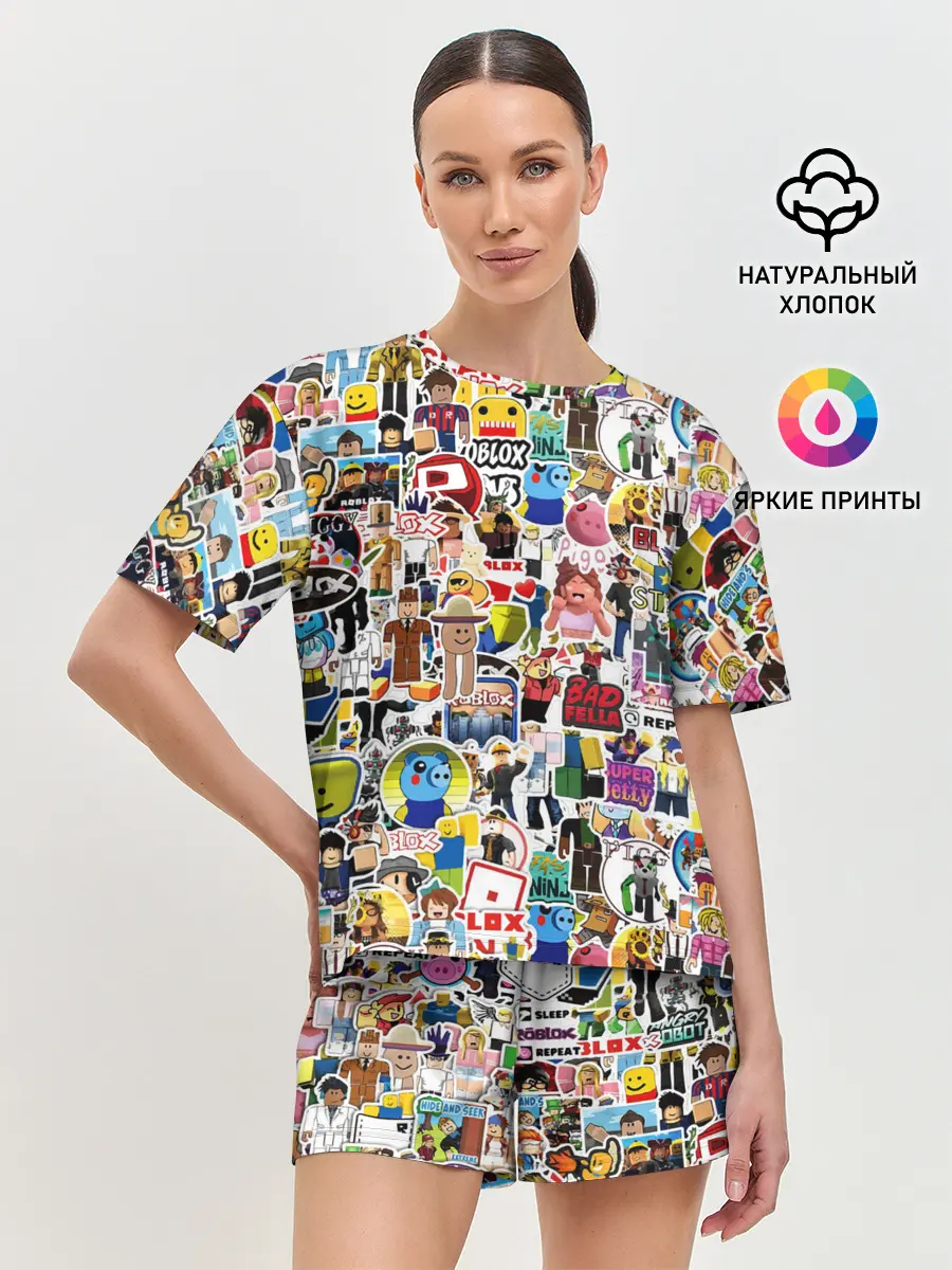 Женская пижама с шортами / Roblox | Роблокс