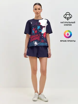 Женская пижама с шортами / назад в будущее