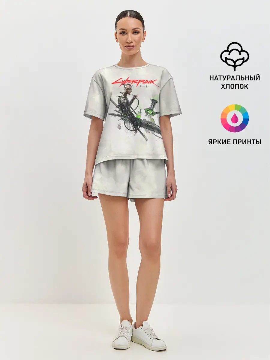 Женская пижама с шортами / CYBERPUNK 2077