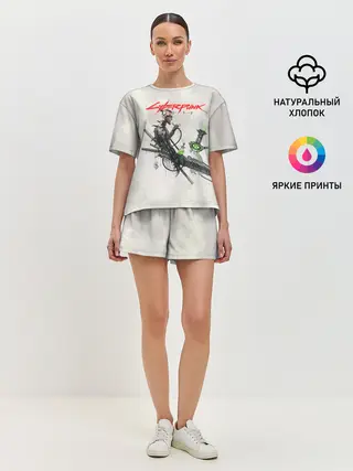 Женская пижама с шортами / CYBERPUNK 2077