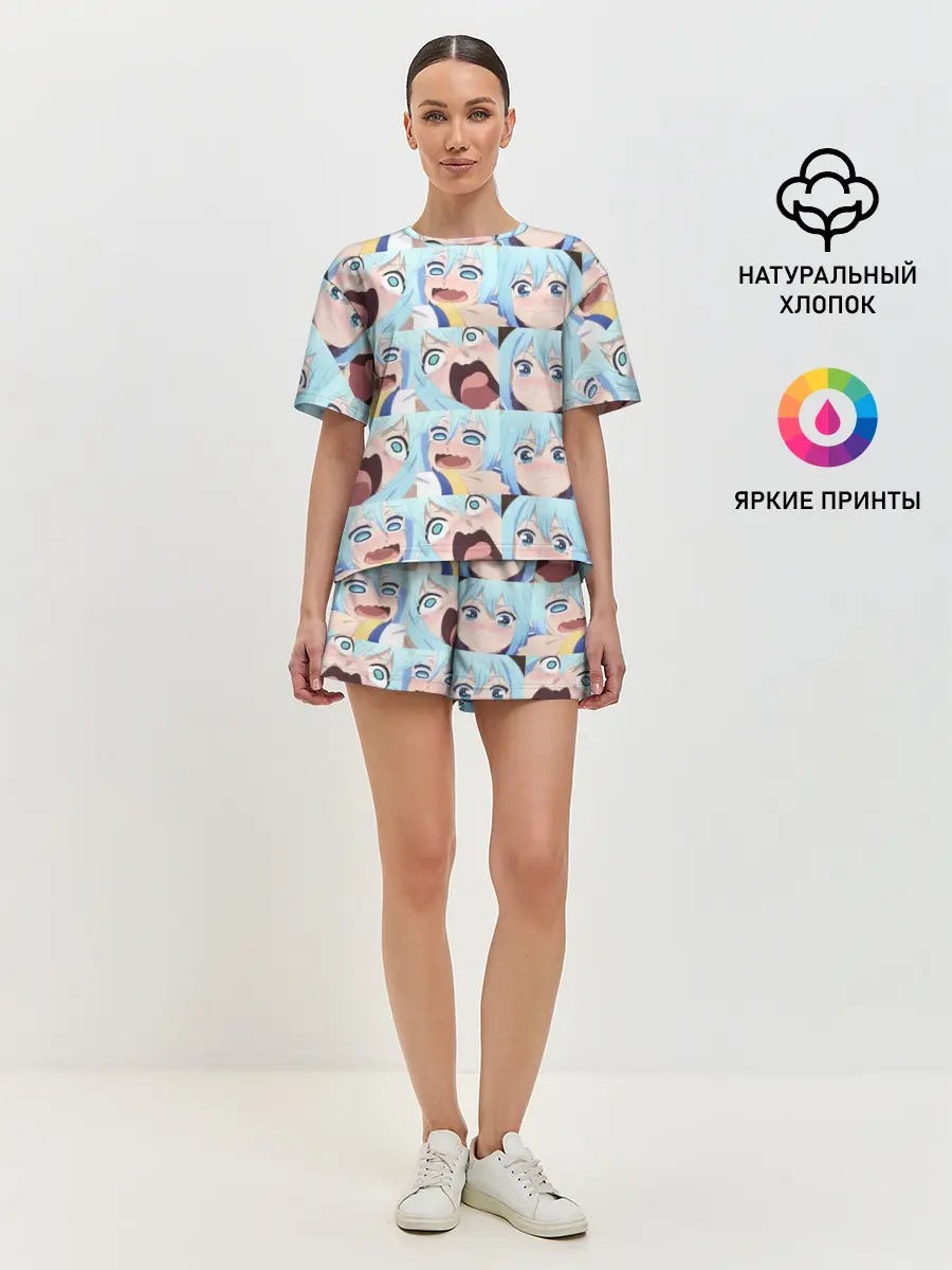 Женская пижама с шортами / Аква Коносуба Aqua Konosuba